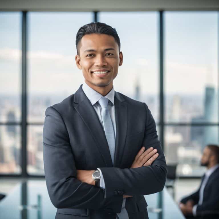 Confident leader owns the room