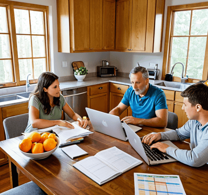 Family budgeting tips illustration