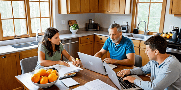 Family budgeting tips illustration