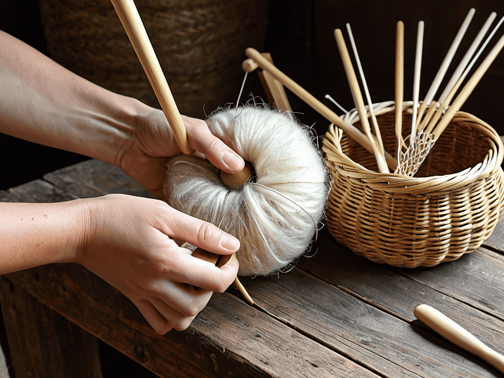 Drop Spindle Spinning Fiber