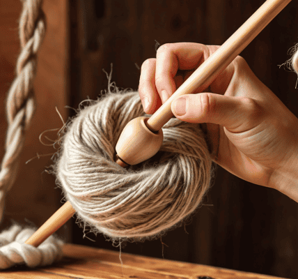 Drop Spindle Spinning Yarn