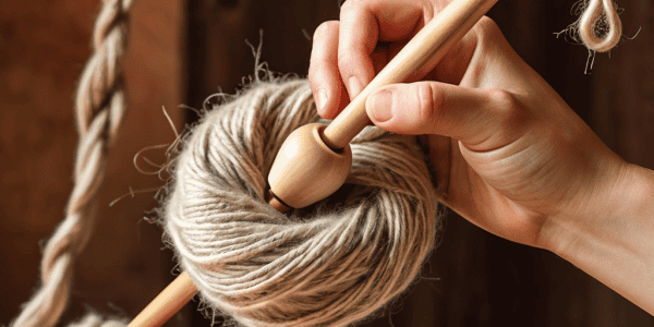 Drop Spindle Spinning Yarn