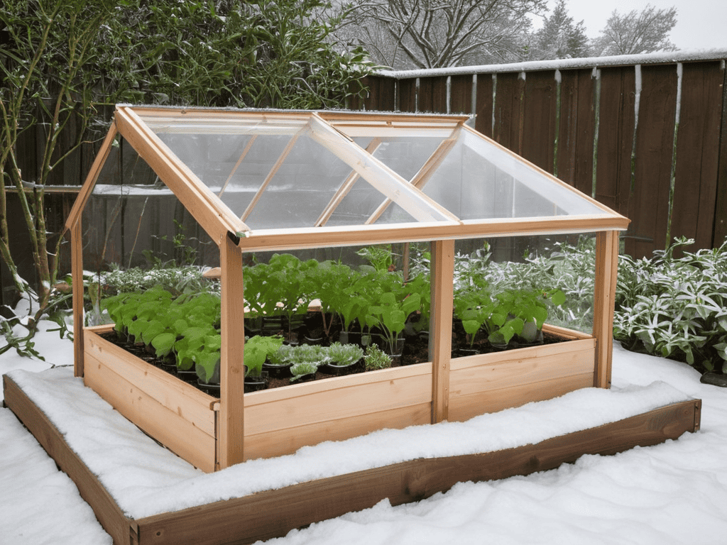 Window Cold Frame Gardening in winter
