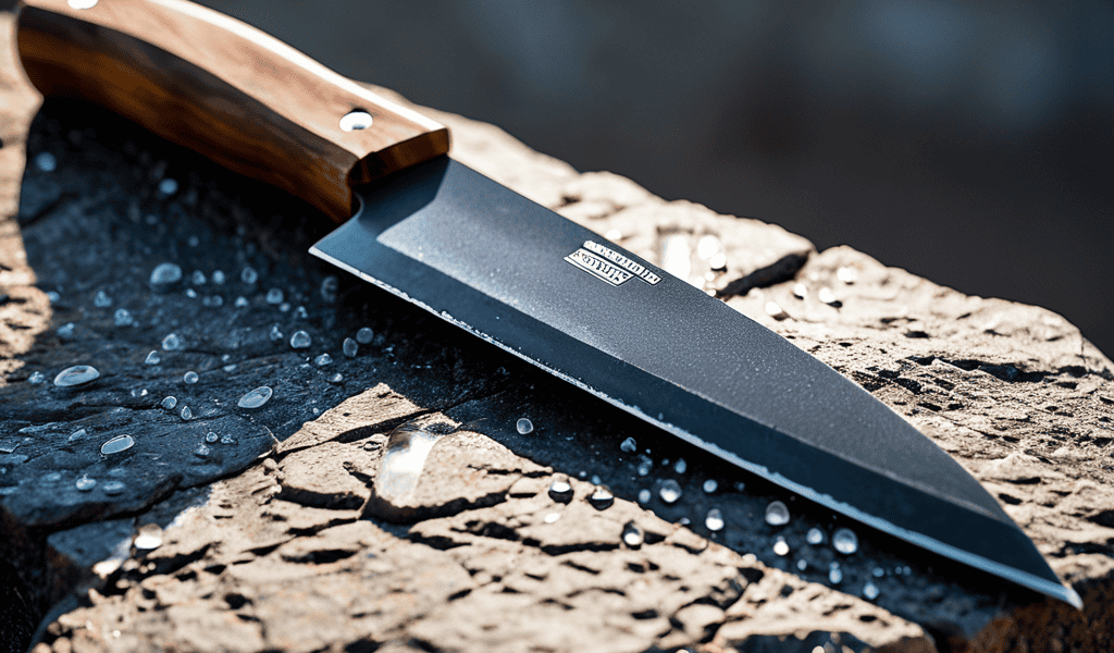 Sharpening Knife Whetstone in use