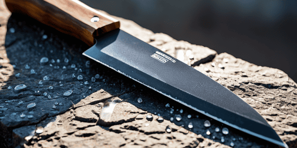 Sharpening Knife Whetstone in use