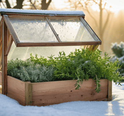 Window Cold-Frame Gardening setup