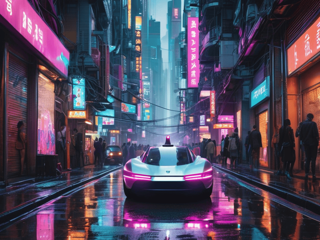 Cyberpunk Street Aesthetic Cityscape