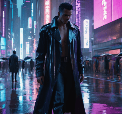Cyberpunk Street cityscape at night