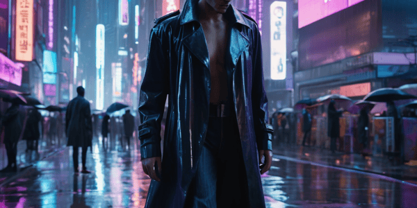 Cyberpunk Street cityscape at night