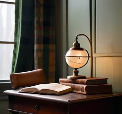 Cozy Dark Academia reading nooks in library