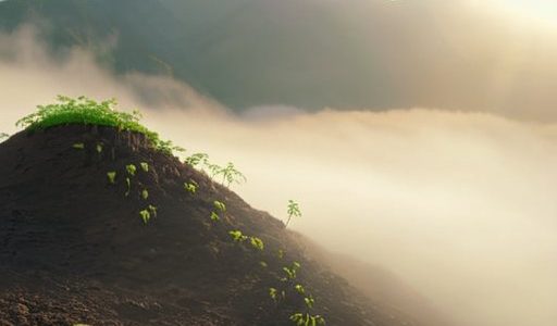 Finding purpose in ego-death, sunrise over mountains